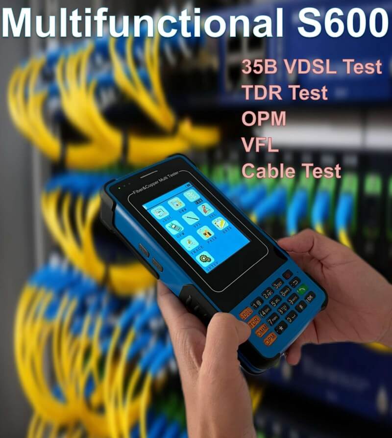 s600 fiber and copper multi tester 8